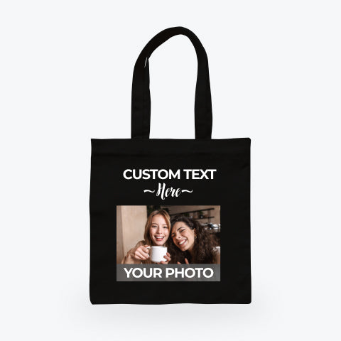 Personalized Photo & Text Tote Bag